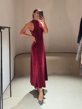 Zara Velvet Midi Dress